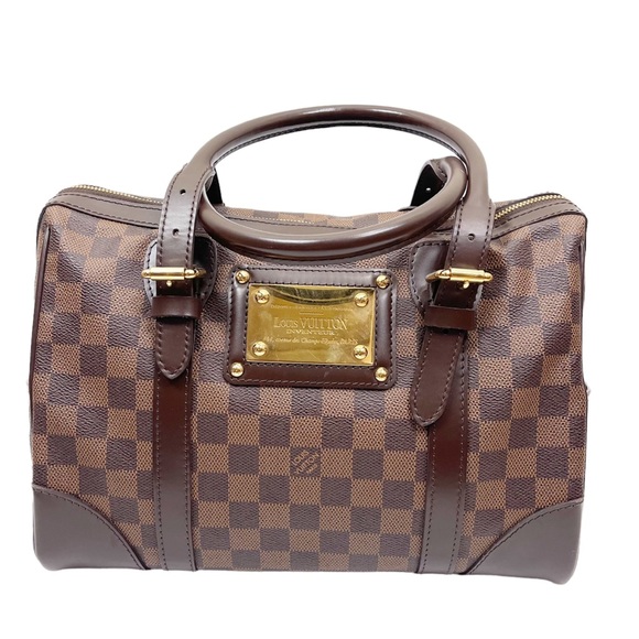 Authentic Louis Vuitton Berkeley Damier Checkered Speedy Style Leather Bag - Picture 1 of 14